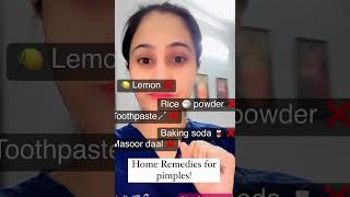 Home remedies🚫✅ for pimplesNatural solution for acne or pimples homeremediesforacne [upl. by Donela]