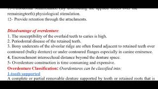 Lec 26 Over Denture [upl. by Lucilia]