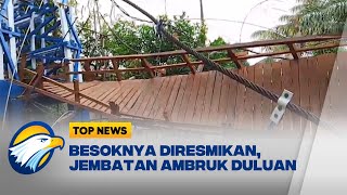 Jembatan Gantung di Kalbar Ambruk 5 Pekerja Luka Berat Top News [upl. by Gridley]