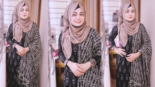 Hijab style with salwar kameez 2022 Simple hijab tutorial [upl. by Marabel286]