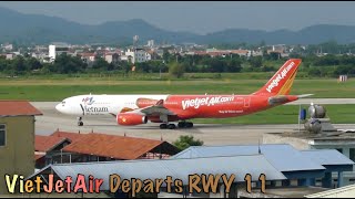 Vietjet Air Vietnam Timeless Charm Livery VNA814 Departs RWY 11R at Hanoi Airport [upl. by Gardia]