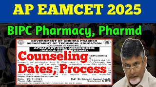 ap eamcet 2024 bipc pharmacy Counseling dates [upl. by Anivas394]