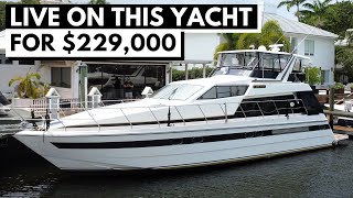 229000 1990 NEPTUNUS 62 FLYBRIDGE POWER MOTOR YACHT TOUR  Liveaboard Boat Condo on the Water [upl. by Dail]