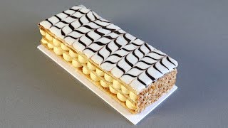 MIlhojas Napoleón con Mousseline de Vainilla  Mille Feuille Napoleon with Vanilla Mousseline [upl. by Nightingale]