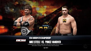 PRINCE VANDIVER vs MIKE STEELE 2K24 BCW WARNING FULL MATCH [upl. by Ambrogino]