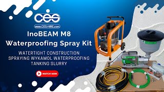 InoBEAM M8 spraying Wykamol Waterproofing Tanking Slurry [upl. by Lamont592]