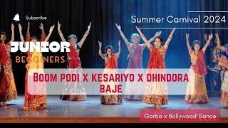 Boom Podi x Kesariyo x Dhindora Baje  Navratri Theme Dance  Garba Bollywood Fusion  Nrityadhee [upl. by Yeslehc]