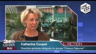 Interview de Catherine Coupet DG du Groupe Chèque Déjeuner sur le passage du Chèque à la Carte [upl. by Rutherfurd]