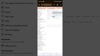 How To change Facebook page Name in chrome [upl. by Lonny]