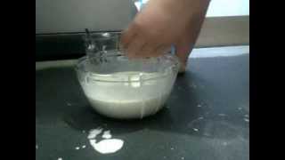 Science experiment using cornflour and water [upl. by Minton]