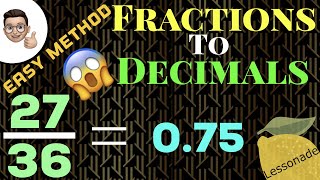 Fractions To Decimals Part 2  11plus  gcse  lessonade [upl. by Issej266]