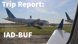 TRIP REPORT United Express ERJ145 Washington To Buffalo [upl. by Eadrahc]