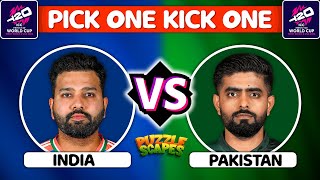 Pick one kick one  India vs Pakistan  T20 world cup edition worldcup2024 cricketquiz [upl. by Aneehc]