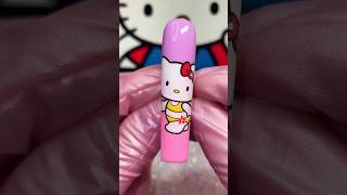 HELLO KITTY nail tutorial 💅🏻💖 nailart nailtutorial nailartist nailarttutorial shorts nails [upl. by Dnomsaj97]