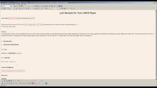 LyX01  Document structure [upl. by Bergerac953]