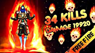 34 KILLS amp DAMAGE 19920 😳🤯😲 NEW SEASON BR RANK ✓ GARENA FREE FIRE TotalGaming093 DesiGamers [upl. by Darton830]