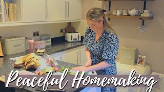 Living the slow living lifestyle as a homemaker  Peaceful homemaking days of cleaning amp cooking [upl. by Trudy]