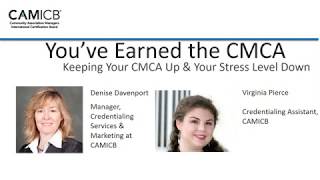 How To Recertify Your CMCA Webinar [upl. by Ennovad]