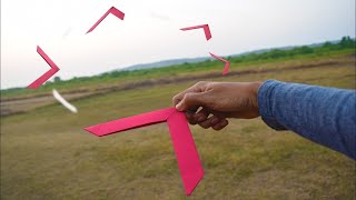 HOW TO MAKE AN EASY BOOMRANG ORIGAMIPAPER CRAFT [upl. by Way796]