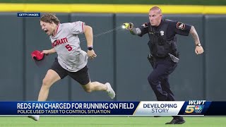 Reds fan taken down by taser on GABP field appears in court [upl. by Mosenthal700]