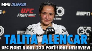 Talita Alencar Theres No Way Judges Would Rob Me in Split Decision  UFC Fight Night 233 [upl. by Flagler88]