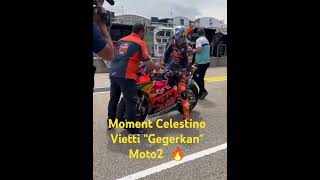 Moment Celestino Vietti quotGegerkanquot Moto2 motogp Moto2 [upl. by Cocks]