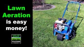 Lawn aeration is easy money for your lawn care business [upl. by Nirat]