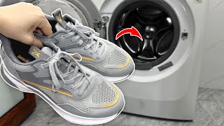 How to Wash Sneakers in the Washing Machine Without Ruining Them [upl. by Orvie]