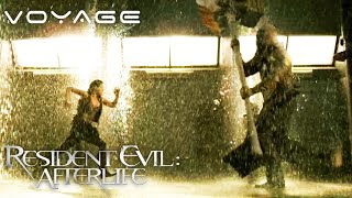 Resident Evil Afterlife  Zombie Axeman vs Alice amp Claire  Voyage [upl. by Denison]