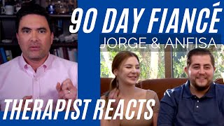 90 Day Fiancé  Jorge amp Anfisa 39  Back Together  Therapist Reacts [upl. by Ahsekam]