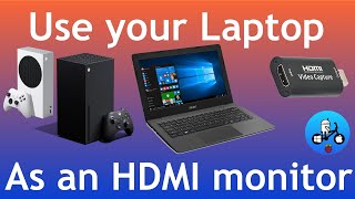 Use your Laptop as a Monitor HDMI input Xbox series SX through Windows or Mac £9 Capture device [upl. by Nolur333]