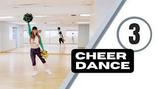 Cheer dance routine 3  step by step cheerleader dance tutorial pom poms cheer fitness dance [upl. by Lezned773]