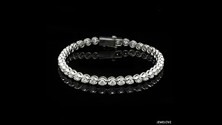 18Pointer Diamond Tennis Bracelet JL PTB 755  Jewelove [upl. by Alehcim]