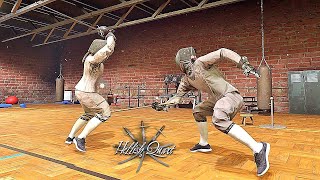 Hellish Quart  HEMA  Shepherds Axe vs Italian Longsword【Yendrek vs Isabella】 [upl. by Anem]