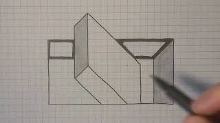3D zeichnen für Anfänger  optische Täuschungen [upl. by Norab483]