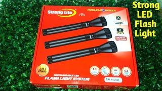 Strong Lite LED Flash Light  Strong Lite LED Torch Light  Strong Lite LED Torch Light Unboxing [upl. by Ahtnahc419]