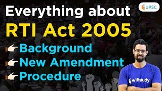 Right to Information Act 2005  RTI Act 2005  Unacademy UPSC  Bhunesh Sharma [upl. by Marcel194]