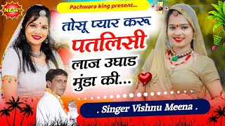 Vishnu Meena Geet  तोसु प्यार करू पतलिसी लाज उघाड मुंडा की Pachwara King [upl. by Aillimac]