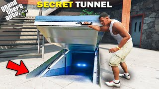 GTA 5  Franklin Opened The Most Secret Tunnel Inside His House GTA 5 Mods [upl. by Ahsitul399]