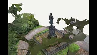 Tübingen 3D  UhlandDenkmal Uhlandstraße  Scan [upl. by Retsim]