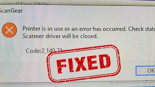 Fixed Printer is in use or an error has occurred Check status Canon G2000 Printer Code214021 [upl. by Kimberli200]