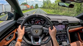 2023 Lamborghini Urus S  POV Test Drive Binaural Audio [upl. by Anilocin888]