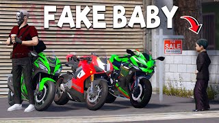 Stealing a BIGBIKES as a Fake Baby sa GTA 5TAGALOG [upl. by Llennahs]