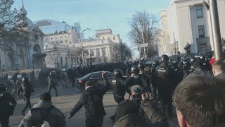 Разгон протеста под Радой Полная версия Новости Украины [upl. by Atterbury]