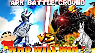 SHINCHAN CELESTIAL DINOSAUR VS BUNNY DEMONIC DINOSAUR   ARK PRIMAL FEAR BATTLEGROUND [upl. by Yemiaj371]