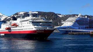 LEINEN LOS  Auslaufen Postschiff „MS Polarlys“ in Honningsvag  Hurtigruten Schiffe [upl. by Ecnahc]