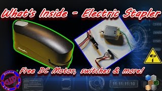 Whats Inside an Electric Stapler  Free DC Motor amp More [upl. by Reppep548]