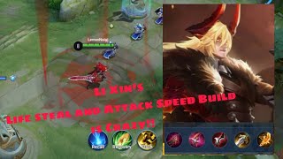 HoK Li Xin Lifesteal and Attack Speed Build is a Hack 100 Lifesteal and Atk Speed [upl. by Topping]