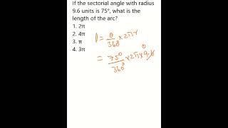 If the sectorial angle with radius 96 units is 75° whatis the length of the arcssccgl rrbntpc [upl. by Kurtzman430]