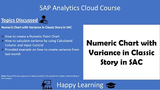 10 SAC Numeric Chart with Variance in Classic Story [upl. by Ardnuhs]